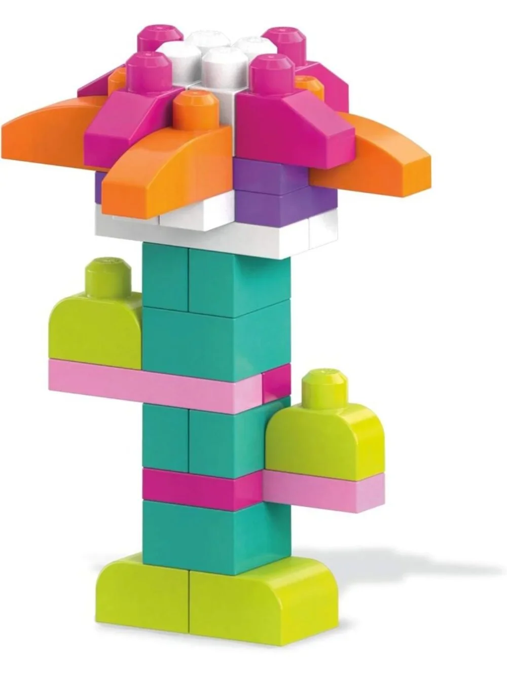 Toddler Building Blocks Set - 80-Piece Mega Bag, Pink Storage for Ages 1